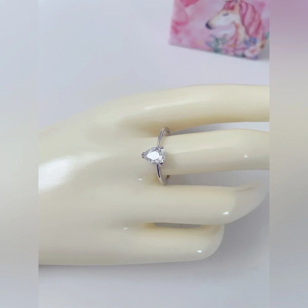 2pcs Elegant Silver Women's Ring 9
